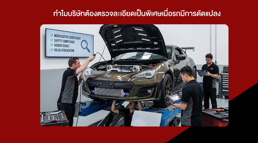 ทำไมบริษัทต้องตรวจละเอียดเป็นพิเศษเมื่อรถมีการดัดแปลง