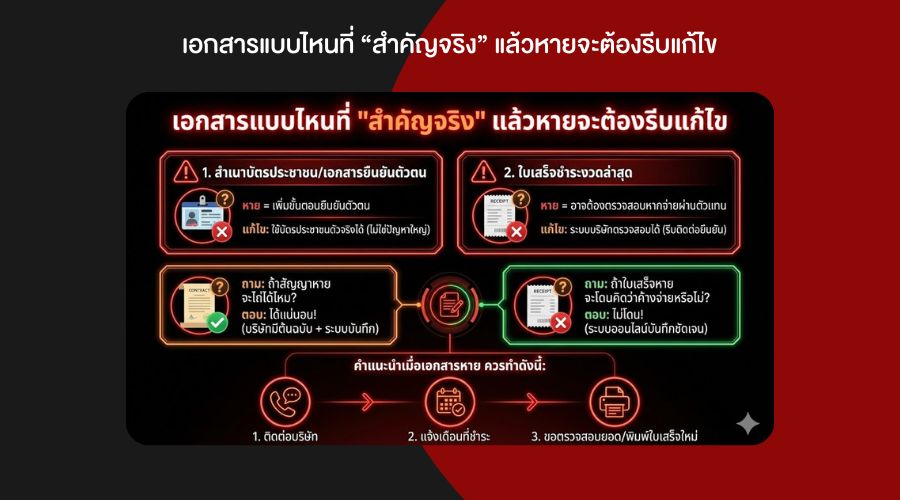 เอกสารแบบไหนที่ “สำคัญจริง” แล้วหายจะต้องรีบแก้ไข