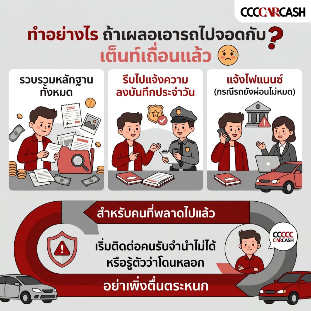 ทำอย่างไร ถ้าเผลอเอารถไปจอดกับ?